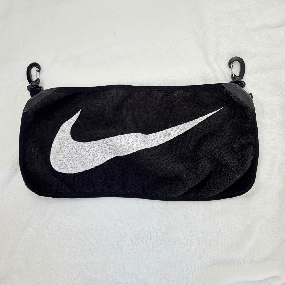 Nike x Matthew M Williams MMW Training Towel Black Silver Swoosh Carabiner Clips